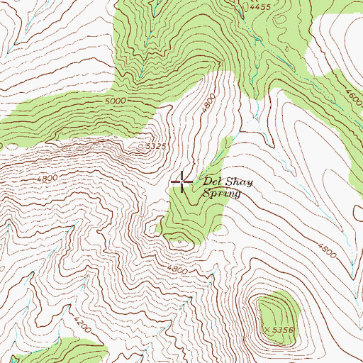 Topographic Map of Del Shay Spring, AZ
