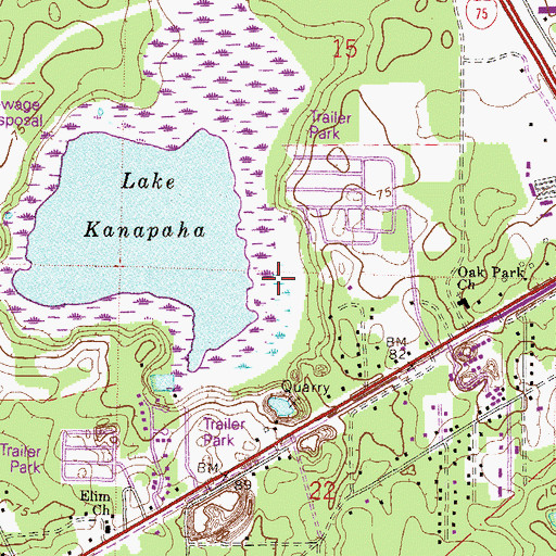 Topographic Map of Hogtown Prairie, FL