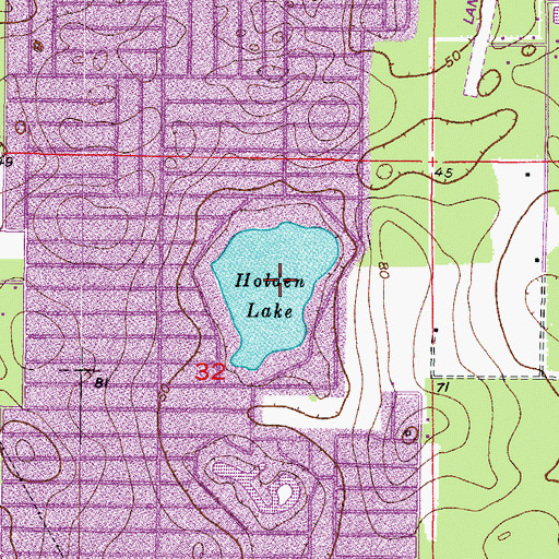 Topographic Map of Holden Lake, FL