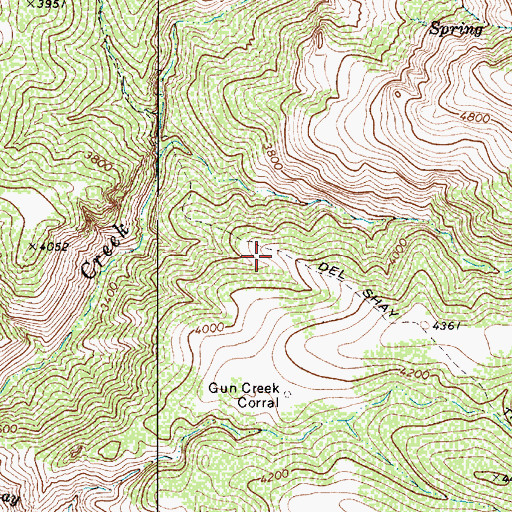 Topographic Map of Del Shay Trail, AZ