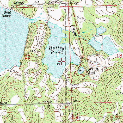 Topographic Map of Holley Pond, FL