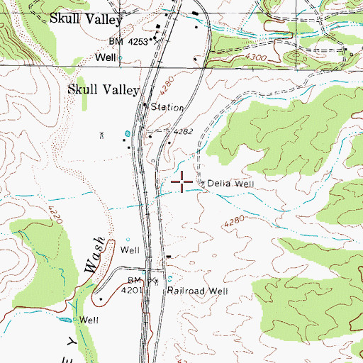 Topographic Map of Delia Well, AZ