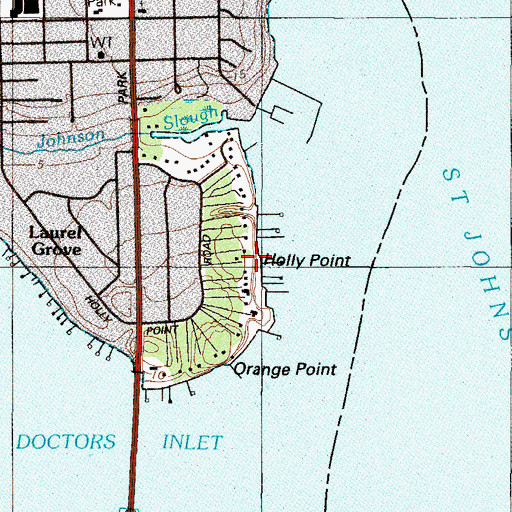 Topographic Map of Holly Point, FL
