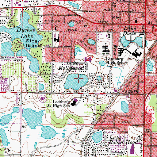 Topographic Map of Lake Hollywood, FL