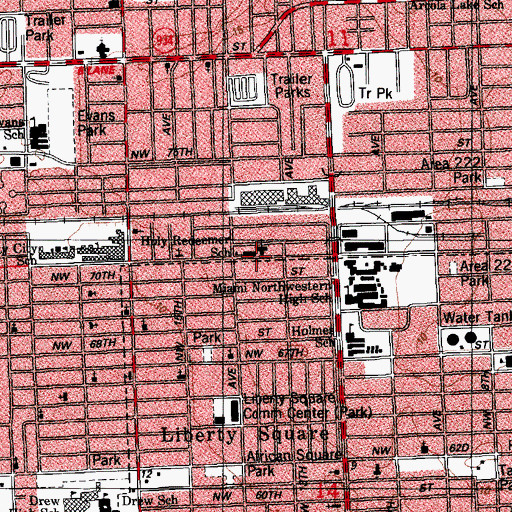 Topographic Map of Holy Redeemer School, FL