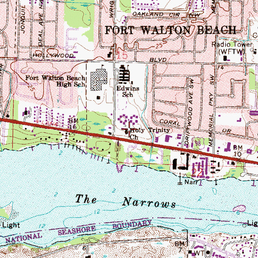 Topographic Map of Holy Trinity Church, FL