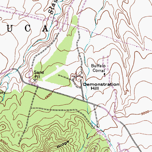 Topographic Map of Demonstration Hill, AZ