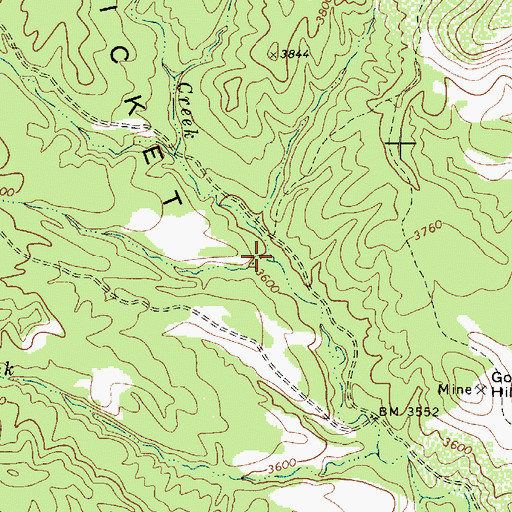 Topographic Map of Dennis Creek, AZ
