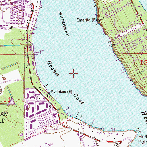 Topographic Map of Hooker Cove, FL