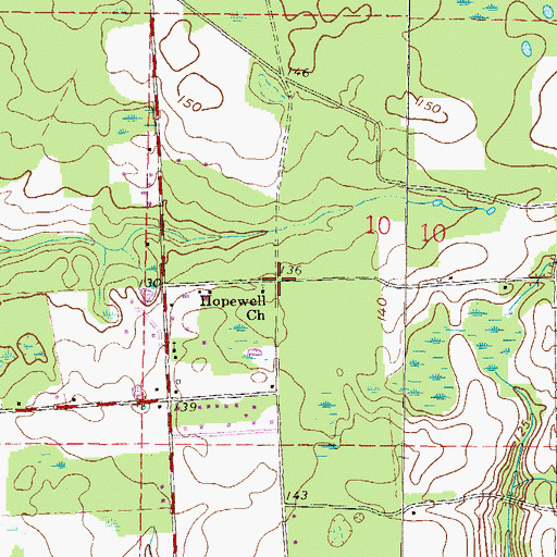 Topographic Map of Full Gospel of Jesus Christ, FL