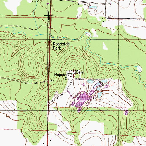 Topographic Map of Hopewell Church, FL