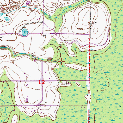 Topographic Map of Horse Creek, FL
