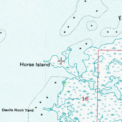 Topographic Map of Horse Island, FL