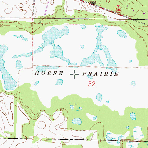 Topographic Map of Horse Prairie, FL