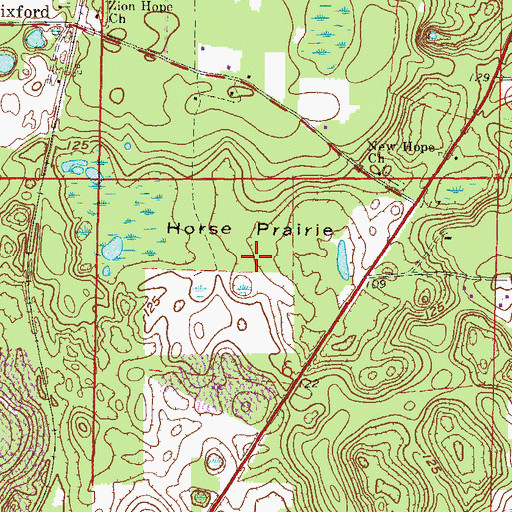 Topographic Map of Horse Prairie, FL