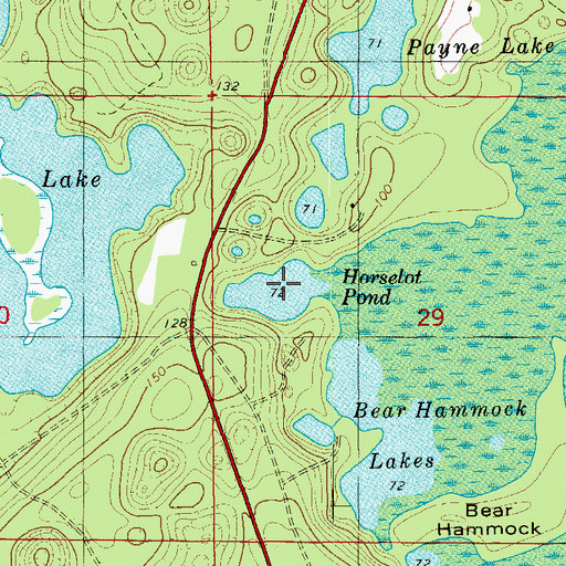 Topographic Map of Horselot Pond, FL