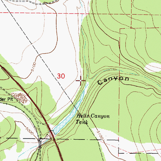 Topographic Map of Devil Dog Canyon, AZ