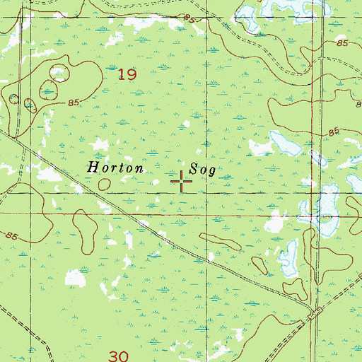 Topographic Map of Horton Sog, FL