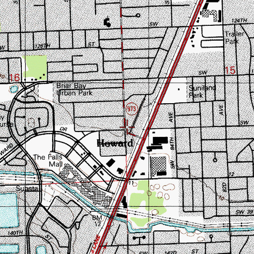 Topographic Map of Howard, FL