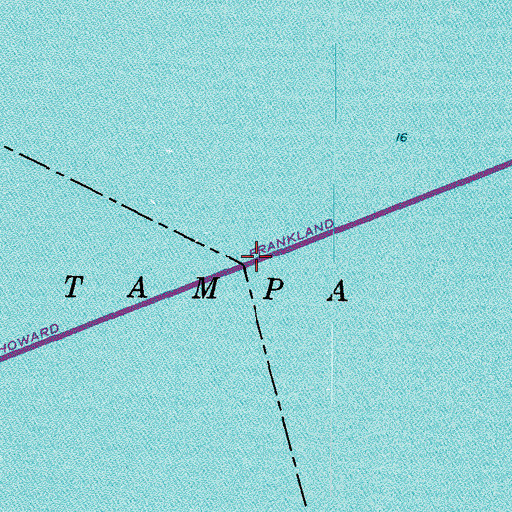Topographic Map of Howard Franklin Bridge, FL