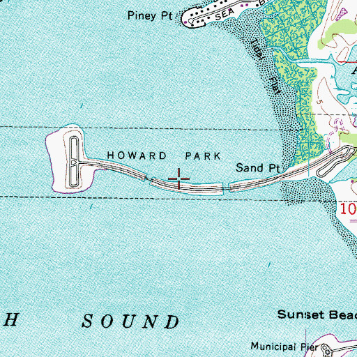 Topographic Map of Howard Park, FL