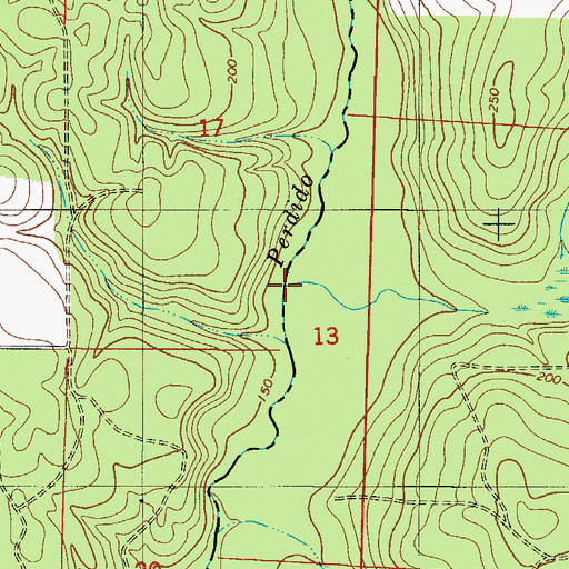 Topographic Map of Hubbard Creek, FL