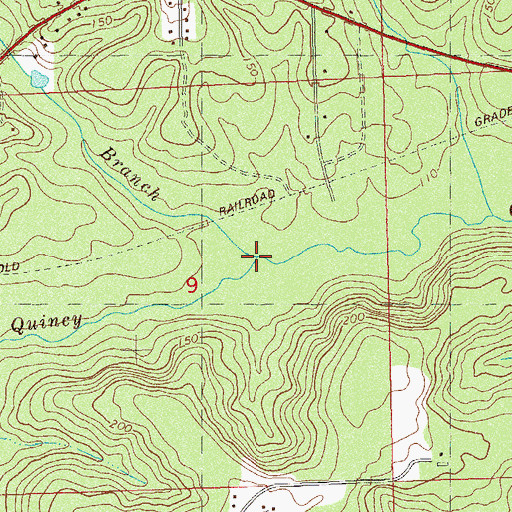 Topographic Map of Hubbert Branch, FL