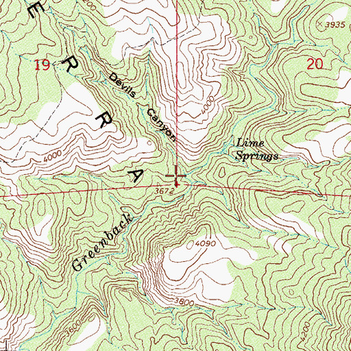 Topographic Map of Devils Canyon, AZ