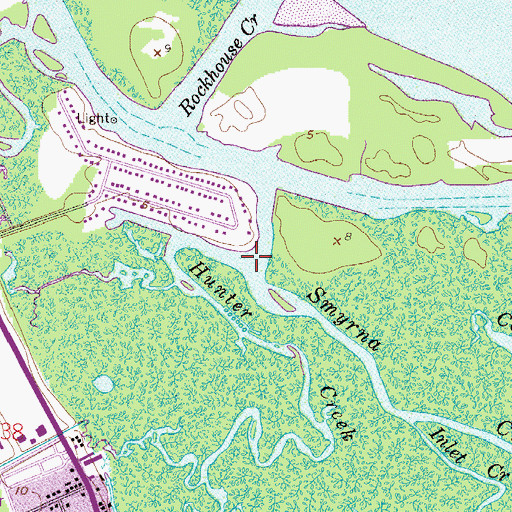 Topographic Map of Hunter Creek, FL