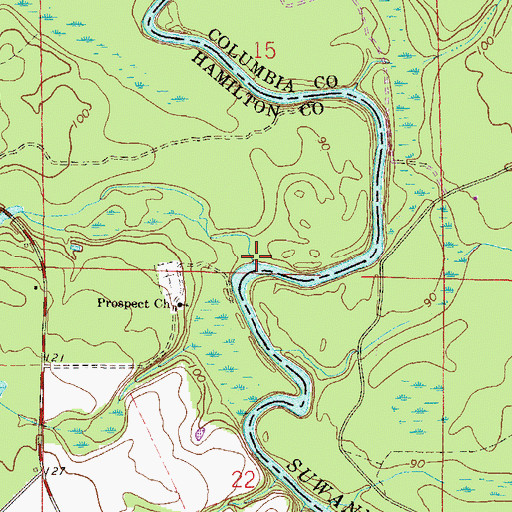 Topographic Map of Hunter Creek, FL