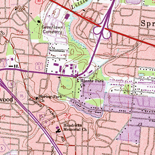 Topographic Map of Hunter Park Church, FL