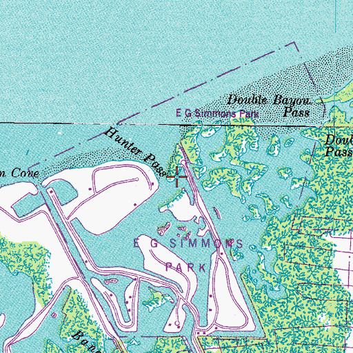 Topographic Map of Hunter Pass, FL
