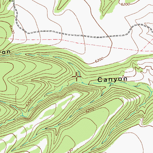 Topographic Map of Devils Den Canyon, AZ