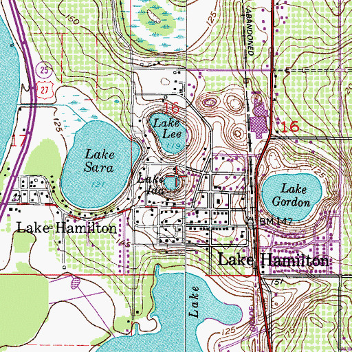 Topographic Map of Lake Ida, FL