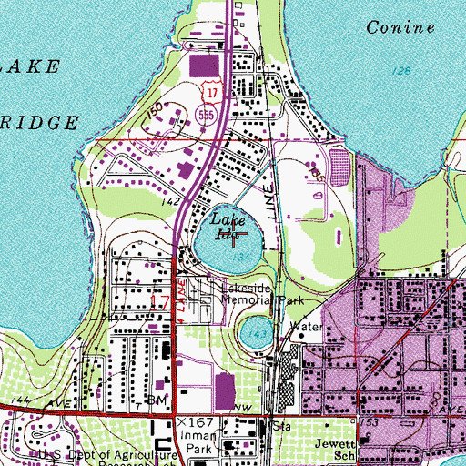 Topographic Map of Lake Ida, FL