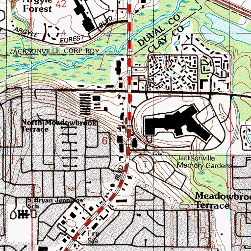Topographic Map of Immanuel Church, FL