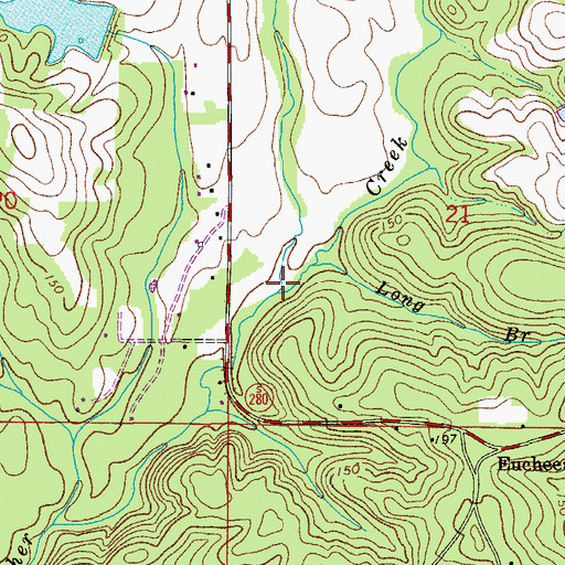 Topographic Map of Indian Creek, FL