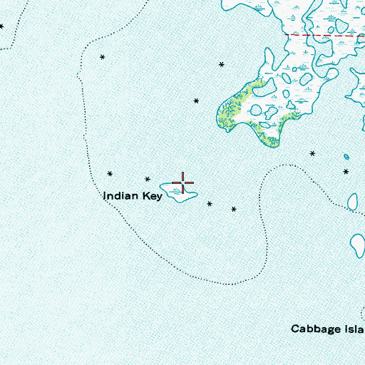 Topographic Map of Indian Key, FL
