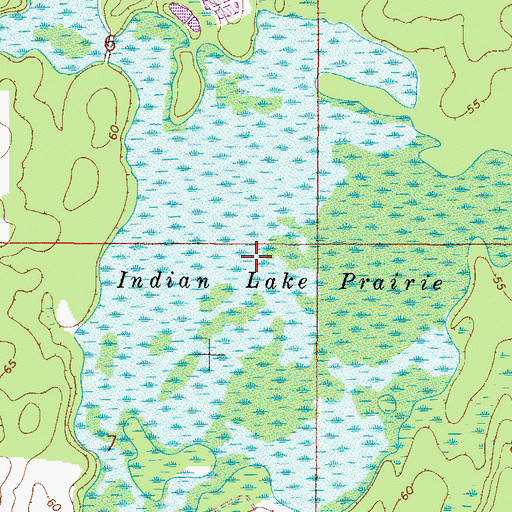 Topographic Map of Indian Lake Prairie, FL