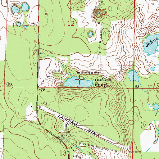 Topographic Map of Indian Pond, FL