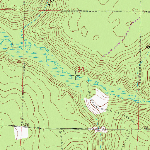 Topographic Map of Indigo Creek, FL