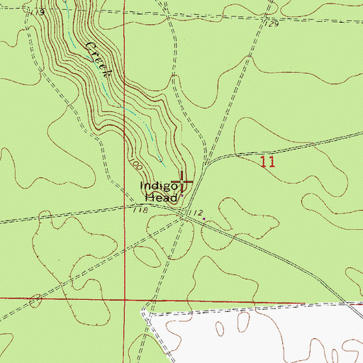 Topographic Map of Indigo Head, FL