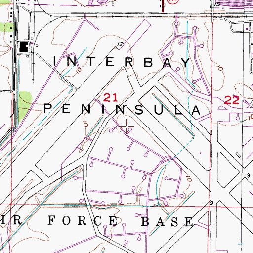 Topographic Map of Interbay Peninsula, FL