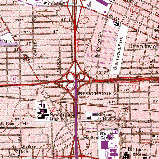 Topographic Map of Interchange 3, FL