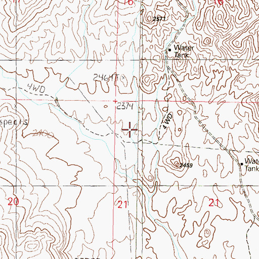 Topographic Map of Diamond Mountain, AZ