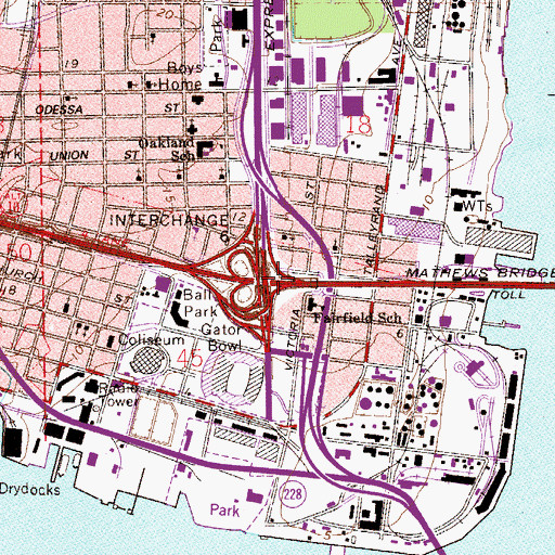 Topographic Map of Interchange 6, FL