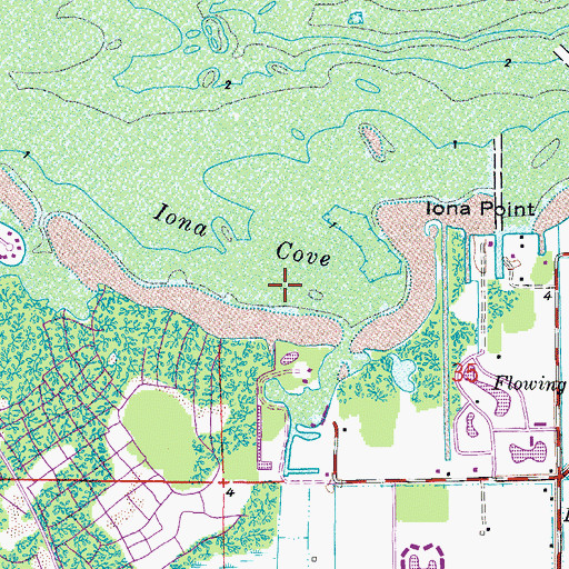Topographic Map of Iona Cove, FL