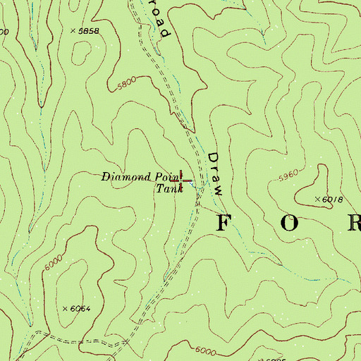 Topographic Map of Diamond Point Tank, AZ