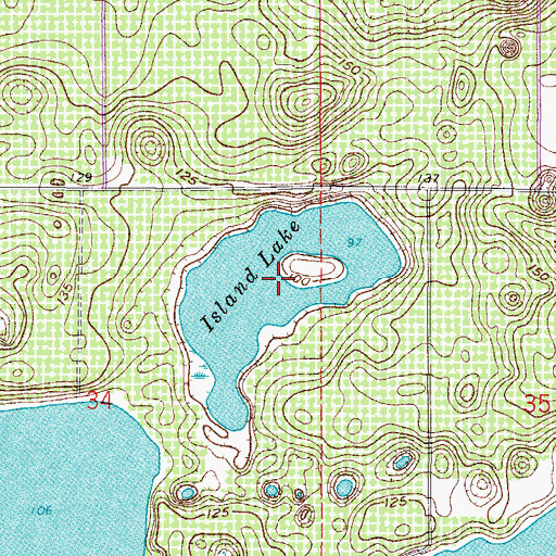 Topographic Map of Island Lake, FL