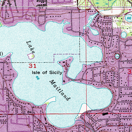 Topographic Map of Isle of Sicily, FL